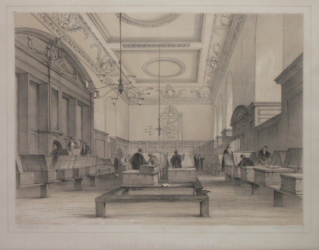 Lithograph - Interior of School Room - Radclyffe